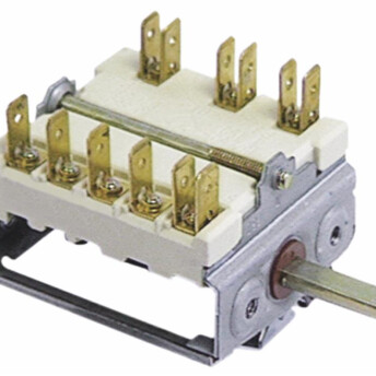 Horeca Parts - 7 Positionen Nockenschalter Sequenz 0-6 16A 3NO 6x4.6mm Einbaulänge 23mm Stecker 6.3mm Keramik