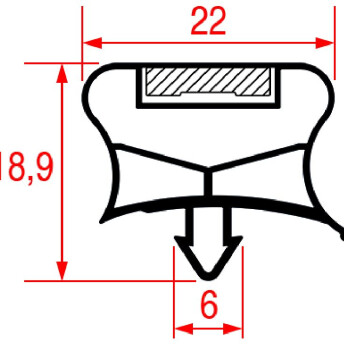 Horeca Parts - Uszczelka chłodnicza z magnesem 410x285mm