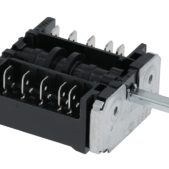 Horeca Parts - Przełącznik funkcji / 4-pozycyjny / 0-1-2-3 / 16A / 4NO / 250V / długość mocowania 23mm / podłączenie męskie 6,3mm / 6x4,6mm - Warnik - Giga, Baron, Cookmax, Ego, Giorik, Lainox, Mareno, Mastro, Silko