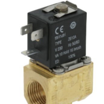 Horeca Parts - Sirai 1/2 Zoll Magnetventil, max. Temperatur 100°C max. Differenzdruck 10 bar 220V 50/60Hz Spule