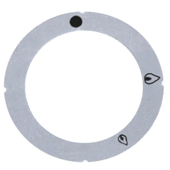 Horeca Parts - Stupnice knoflíku plynového ventilu bez zapalovače stříbrná (pasuje k 3241401) - Oem, Ascaso, Epms, Ggf, Mercury, Pel, Sofinor pizza trouba (SG-69-S, SG-99-S)