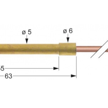 Horeca Parts - Thermoelement M8x1 Länge 330mm Brenneranschluss Durchmesser 5mm - Cookmax Gasherde, Potis ( 3440180 )