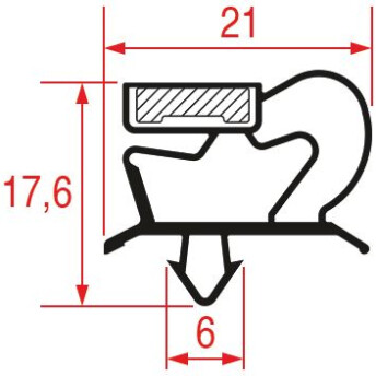 Horeca Parts - Magnetische Dichtung - Kühltisch MBM BR2C77