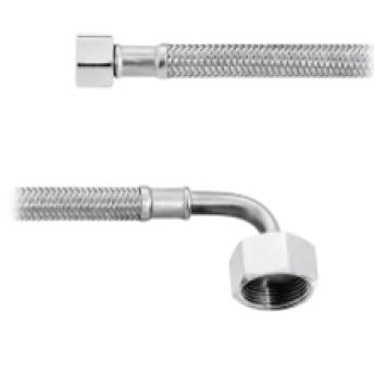 Horeca Parts - Wąż elastyczny z kolanem w oplocie stalowym podłączenie.1 3/4" podłączenie.2 3/8" dł. 1500mm