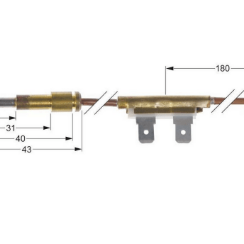 Horeca Parts - Termocuplu cu întrerupător F M9x1 lungime 850mm - aragazuri pe gaz Amatis, Fagor (5974280, 12019901, X022130)