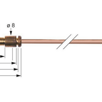 Horeca Parts - Thermocouple M8x1 length 600mm - Fagor gas cookers, Universal Part