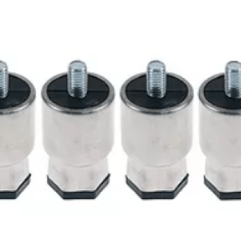 Horeca Parts - Sada nožiček pro spotřebiče průměr trubky 38 mm velikost závitu M10 délka závitu 15 mm H 55/60 mm