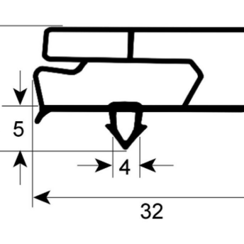 Horeca Parts - Kühlraumdichtungsprofil 9797 Länge 560mm Breite 365mm Keilmaß - Coreca, Fagor (12038156, 6045010119, BU.349, 901164, 00020453)