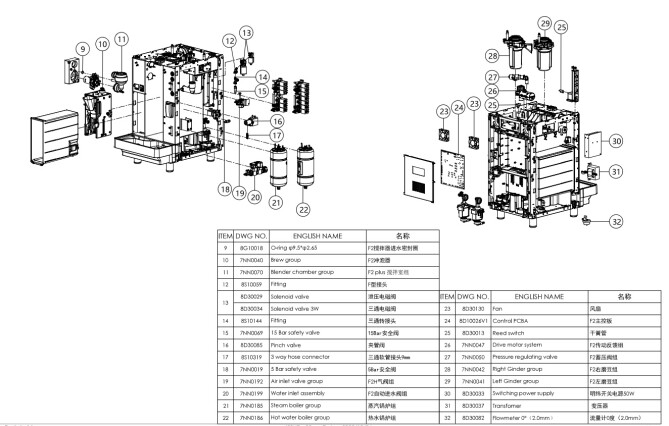 Horeca Parts - Automatyczny ekspres do kawy Dr.Coffee F2-H