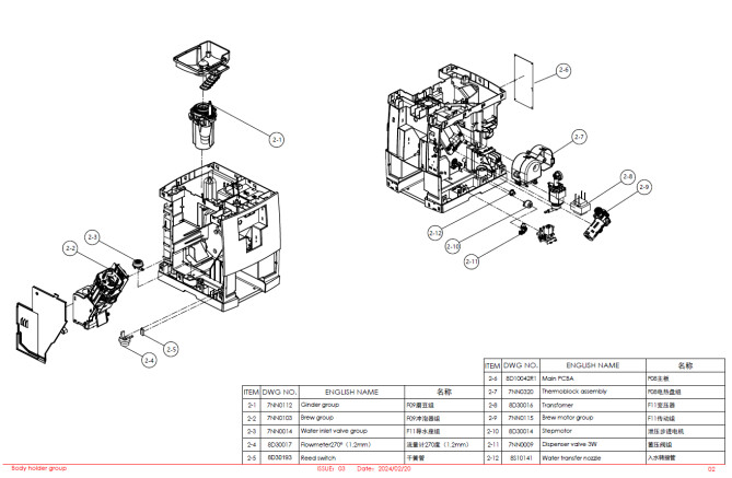 Horeca Parts - Automatyczny ekspres do kawy Dr.Coffee H08