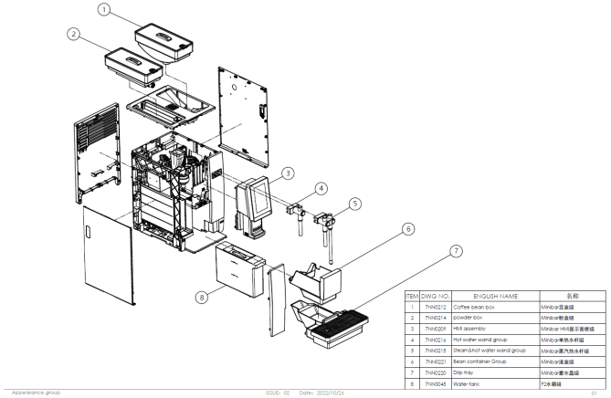 Horeca Parts - Aparat automat de cafea Dr.Coffee Minibar