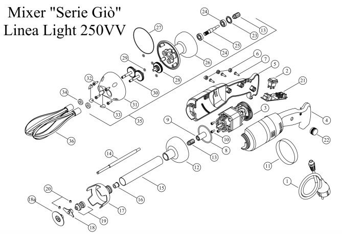 Horeca Parts - Ruční mixér Fama - FM250VV