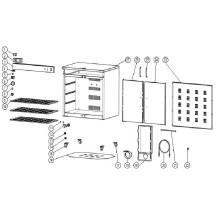 Horeca Parts - Double plate warmer, HENDI, 230V/800W, 735x589x(H)766mm 250174