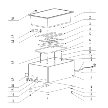 Horeca Parts - Bemar Hendi s odtokovou baterií Kitchen Line - GN 1/1 - 238912