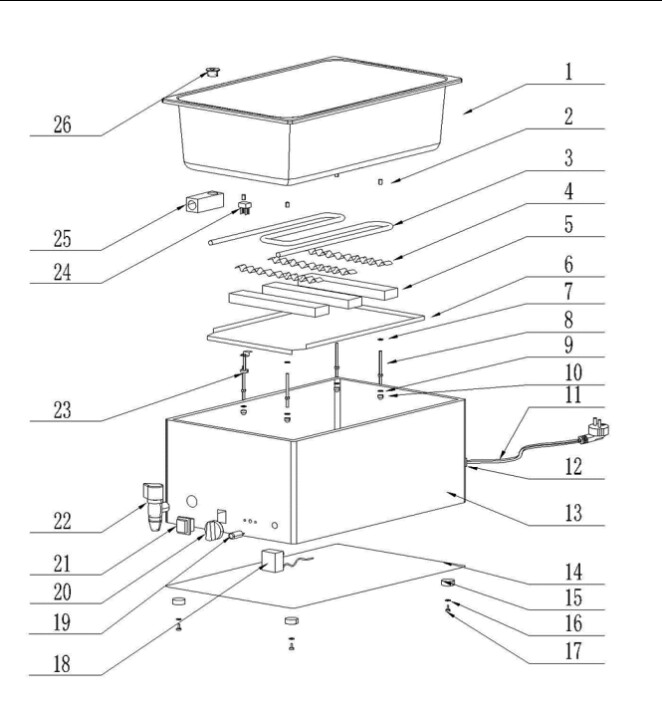 Horeca Parts - Bemar Hendi z kranem spustowym Kitchen Line – GN 1/1 -  238912