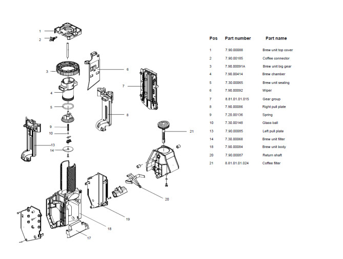 Horeca Parts - Automatic coffee machine with touch screen