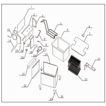 Horeca Parts - Friteuse, HENDI, Kitchen Line, 4L, 230V/3000W, 217x380x(H)300mm