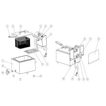 Horeca Parts - Frytownica manualna z kranem spustowym, 8 l, HENDI, Profi Line, 8L, szary, 230V/3500W, 305x515x(H)350mm
