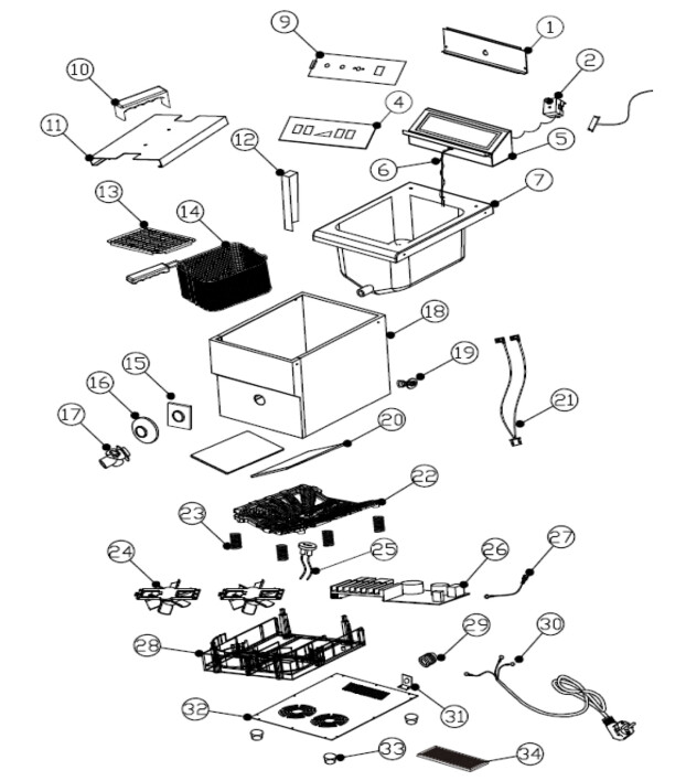 Horeca Parts - Fritéza Indukční  8L Hendi 215012