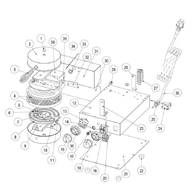 Horeca Parts - Heizgerät - Waffeleisen Hendi 212172