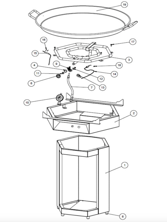 Horeca Parts - Plynové grily Hendi Fiesta 800 146804