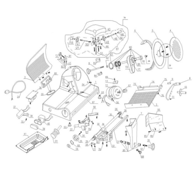 Horeca Parts - Aufschnittmaschine Hendi 195 (210031)