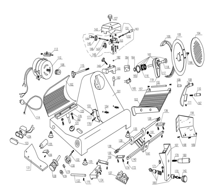 Horeca Parts - Aufschnittmaschine Hendi 300 (210017)