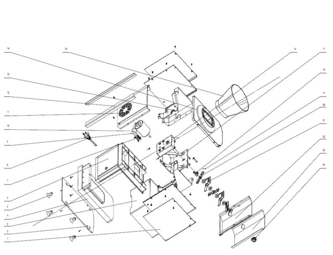 Horeca Parts - Kruszarka do lodu, Bar up, Hendi 230V/70W, 170x260x(H)460mm
