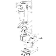 Horeca Parts - Eiszerkleinerer, Bar up, 3L, 230V/200W, 194x329x(H)523mm