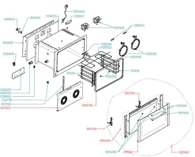 Horeca Parts - Gas range Hendi 225707 (EKC96)