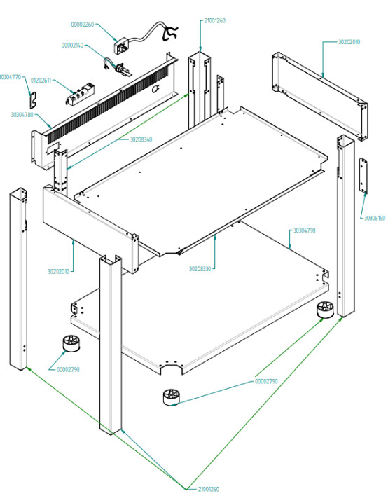 Horeca Parts - Plynový sporák Hendi -225806 (KTPP96)