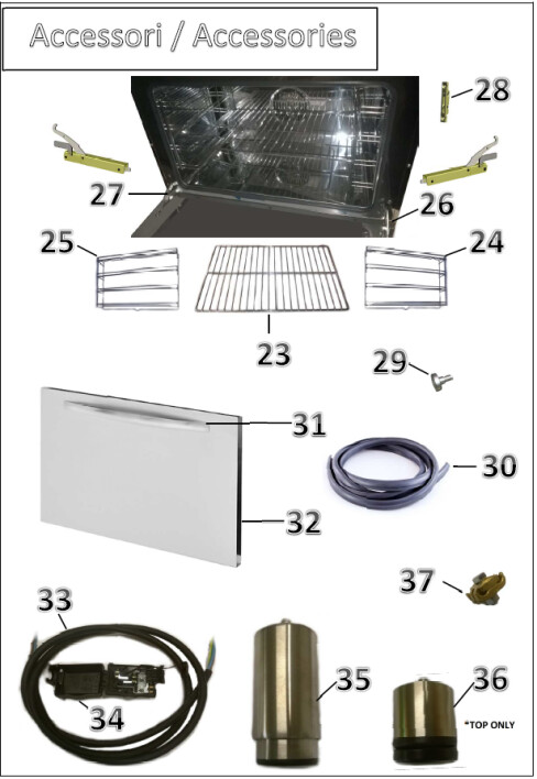 Horeca Parts - Plynový 6-plotýnkový sporák Hendi Kitchen Line 225899