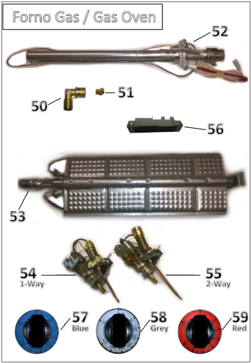 Horeca Parts - Gasherd 6 Brenner Hendi Kitchen Line 225899