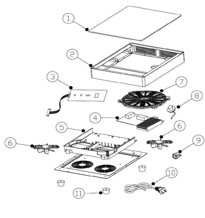 Horeca Parts - Kuchenka indukcyjna Hendi 239292