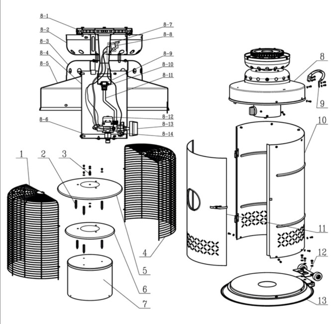 Horeca Parts - Gas-Terrassenheizer Hendi 272411