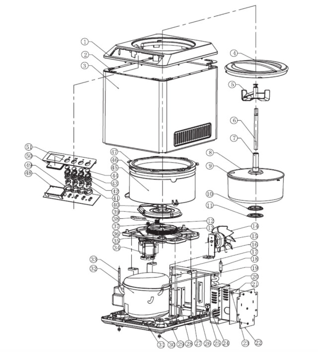 Horeca Parts - Hendi 274231 ice cream machine