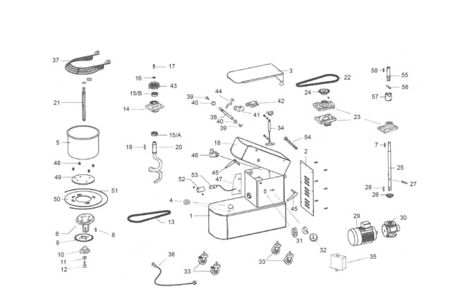 Horeca Parts - Spiralteigmaschine Hendi 32 L - 226353, 1I054035