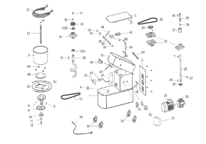 Horeca Parts - Spiralteigmaschine Hendi 30 L - 226360 (ITR30)