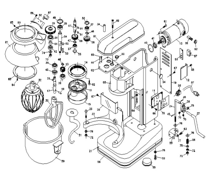 Horeca Parts - Planetární mixér Hendi 7L - 226261