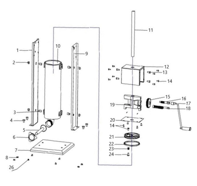 Horeca Parts - Nadziewarka do kiełbas Hendi 3L 282137