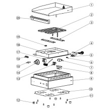 Horeca Parts - Grill plate, HENDI, Kitchen Line, smooth, 220-240V/2000W, 326x445x(H)225mm