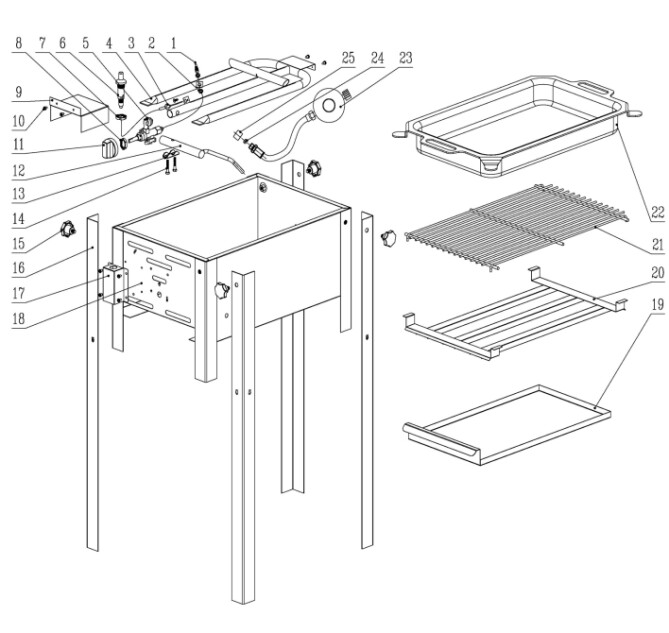 Horeca Parts - Pánev  Plynová BAKE MASTER MINI Hendi -154601