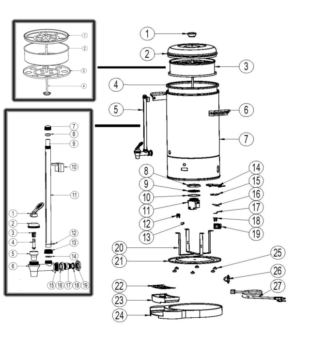 Horeca Parts - Kaffee-Perkolator Hendi 10 L (211205)