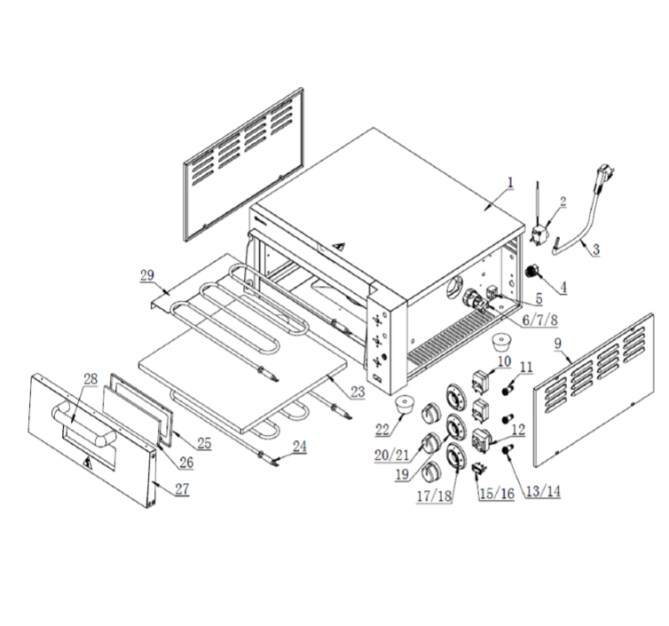 Horeca Parts - Piec do pizzy Hendi 220290