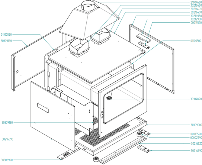 Horeca Parts - Convection steam oven Hendi 224687 (EKF464-511-416GUD)