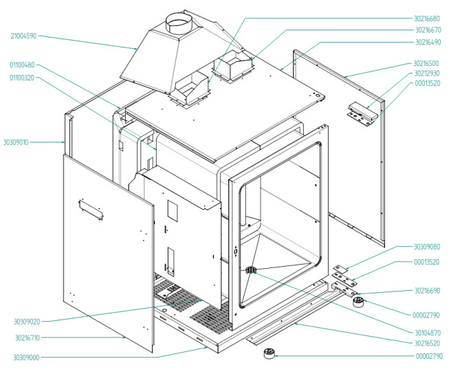 Horeca Parts - Convection steam oven Hendi 224717 (EKF1064-1111-1016GUD_L-M)