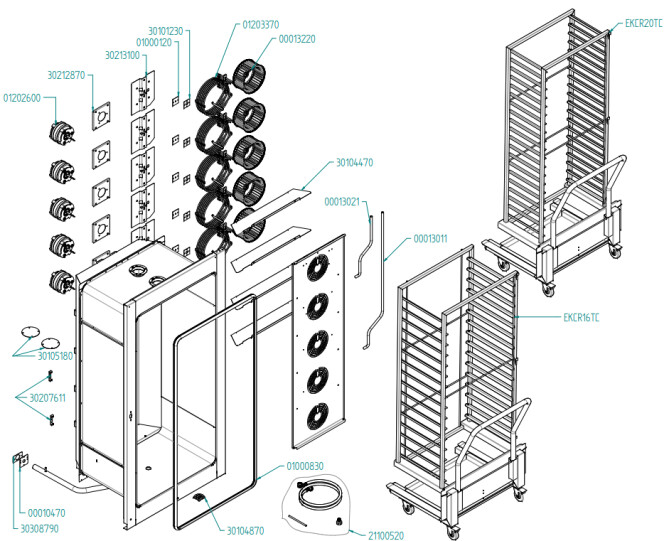 Horeca Parts - Kombidämpfer Hendi 224748 (EKF1664-2011UD)