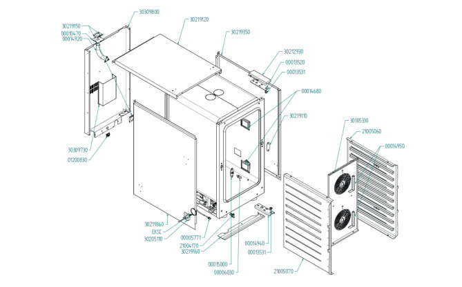 Horeca Parts - Piec konwekcyjno-parowy kompaktowy - Hendi Touch Control elektryczny 10x GN 1/1 - 224809