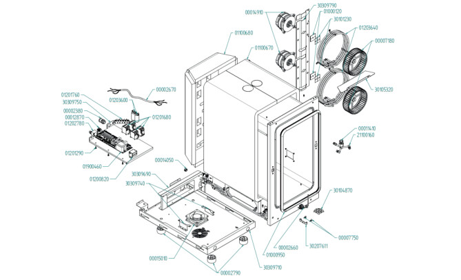 Horeca Parts - Kompakt-Kombidämpfer - Hendi Touch Control elektrisch 10x GN 1/1 - 224809