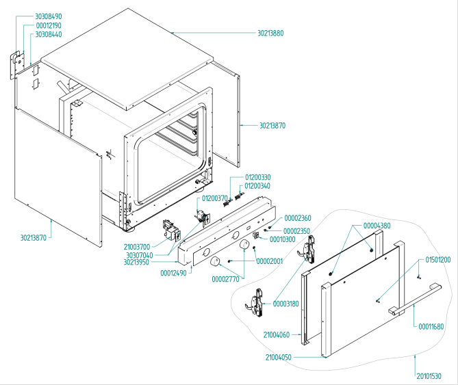 Horeca Parts - Kombinovaná parní trouba Hendi 225028 ( EKF423U)